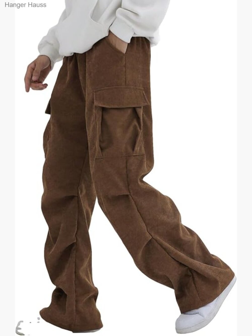 Boy's Casual Baggy Cargo Pants Elastic Waist Sweatpants Joggers